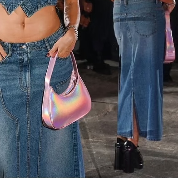 Rita Ora x Primark Pink Structured Shoulder Bag - Picture 1 of 7